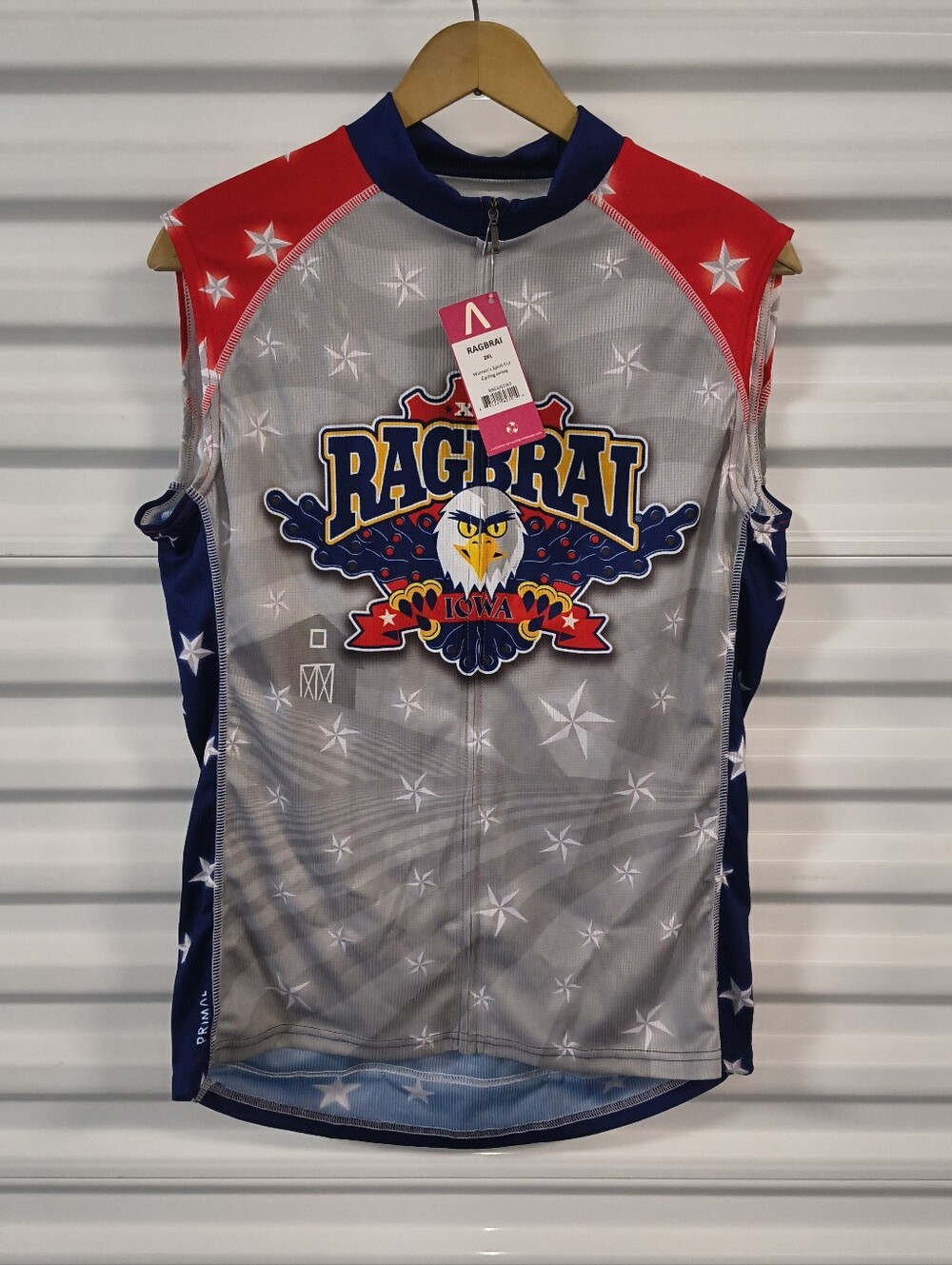 Primal Cycling Jersey Ragbrai  XLVI Iowa Full Zip Eagle Women's 2XL NWT